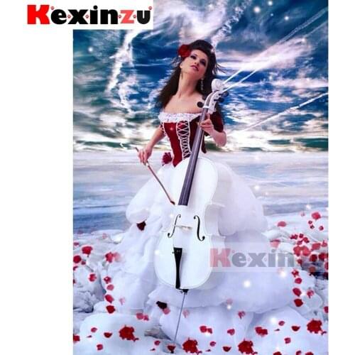 5d diamond painting full Square/Round diamond embroidery-Fiddle woman-rhinestone DIY mosaic Cross Stitch 3D Home Decor Y46464