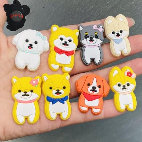 8PCS PVC Kawaii Cartoon Colorful Animals Fridge Magnetic Sticker Dog Cute Refrigerator Magnets Kids Gifts Stationery Toys Office