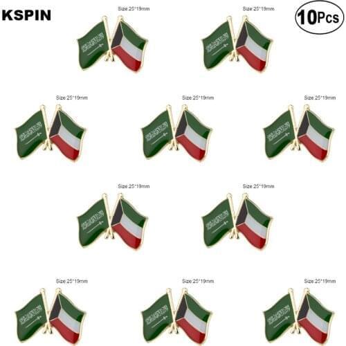 Saudi Arabia & Kuwait Lapel Pin Flag badge Brooch Pins Badges 10Pcs a Lot