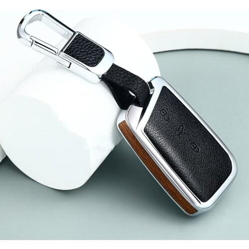 Wood leather alloy Protection Remote Key Cover Case For Skoda Superb A7 For Volkwagen Passat B8 VW Golf Gte Car Styling