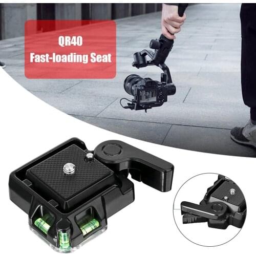 QR40 Camera Aluminum Alloy Quick Release Plate Holder for DSLR Tripod Ball Head Easy and Fast to Use 1/4 Camera Screw