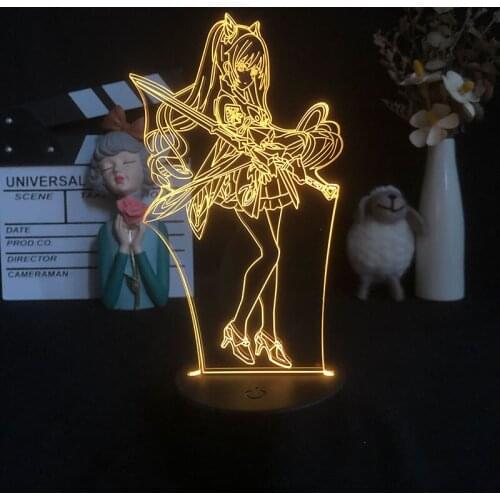 Genshin Impact Keqing Child 3D Night Light Led Color Changing Japanese Anime Lamp Game Room Decor Unique Gift for Gamer