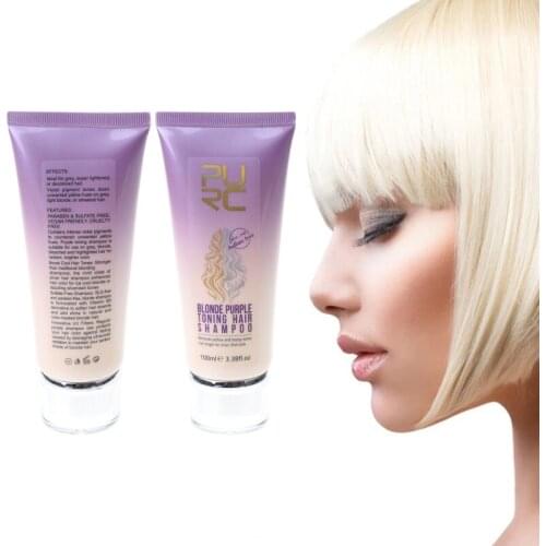 Purple Shampoo Removes Yellow Brassy Tones of Hair Neutralize Orange Green for Silver Ash look Salon Home