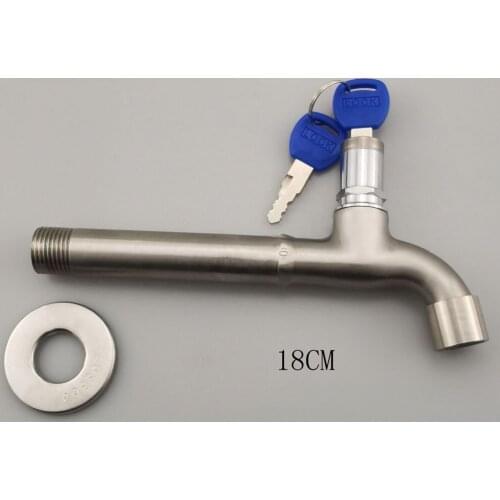 Keys Faucet Kitchen Bibcock Tap G1/2 Thread Anti-theft Faucet Public Basin Lock Keys Water Tap Bibcock Faucet for Garden Outdoor