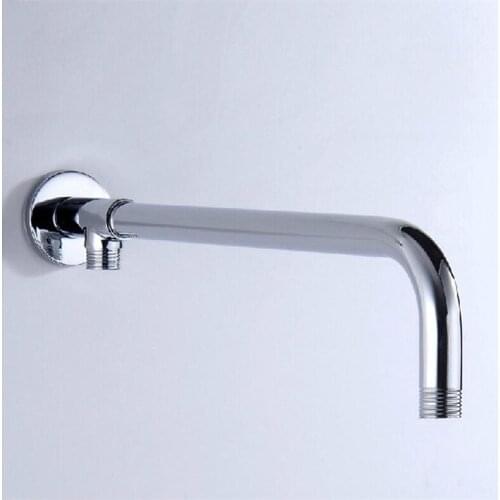 Vidric 40CM Square Copper Shower Arm kit For Shower Head Holder Wall Mounted Chrome Plated Shower Bar Rod in Bathroom