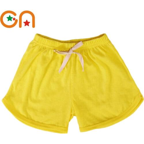 Summer Kids 100% Cotton Shorts Boy Girl Baby Solid Color Wild Shorts For 2-7 Years Children Fashion Sports Shorts Gifts CN
