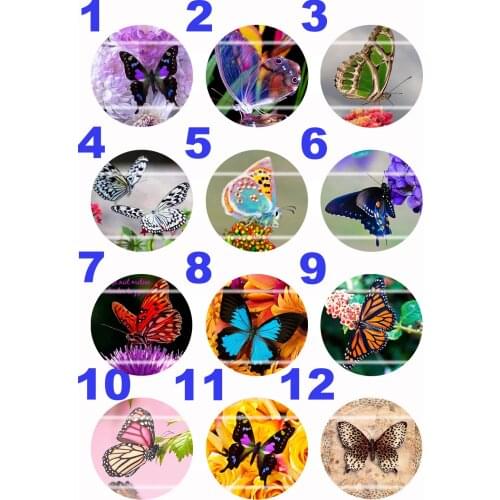 Handmade Colorful picture Round Glass Cabochons Refrigerator magnet for Necklace Decoration and Phone Chain Accessaries141