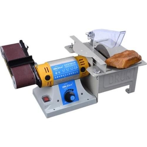 Upgraded version 750W 220V multi-functional belt Grinding machine jade table mill woodworking polishing machine carving