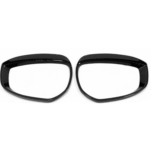 Car Rearview Mirror Cover Side Door Mirrors Rain Shield Sun Visor Trims For Mazda 3 Axela 2019 2020 ABS Car Styling Accessories