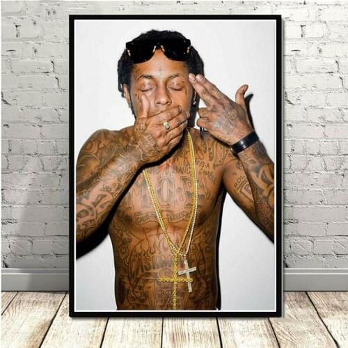 New Lil Wayne Rapper Hip Hop Rap Music Singer Star Smoking Print Painting Canvas Art Wall Pictures Home Decor quadro cuadros