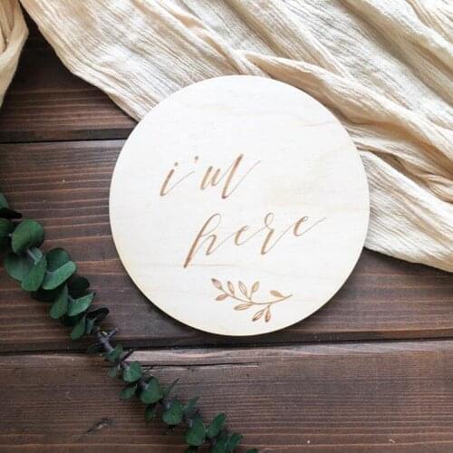 20pcs Baby Shower Gift Idea I'm Here Announcement Sign Birth Announcement