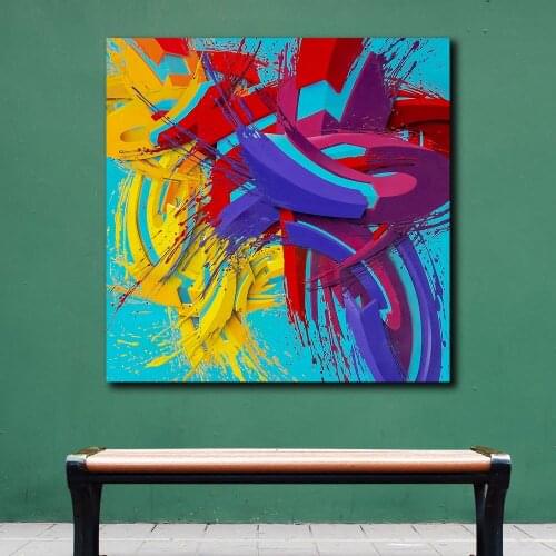 Large Size Pop Art Super Dripping Oil Painting Wall Art Picture Painting Printed On Canvas Home Decor Abstract Print Painting
