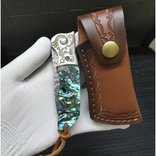 High quality Damascus steel folding knife Camping Tactical Hunting Knife With scabbard Luxury Fashion Knives Outdoor EDC Tools