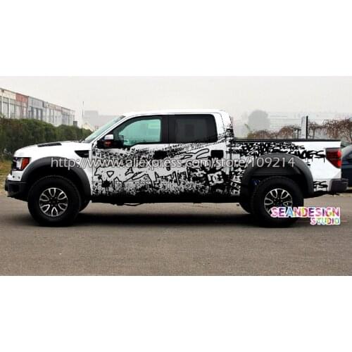 DC KenBlock style F150 Rubicon Silverado Ram Cherokee Discovery SUV 4WD 4X4 FOUR WHEEL Van Truck Decal Stickers Waterproof Z02