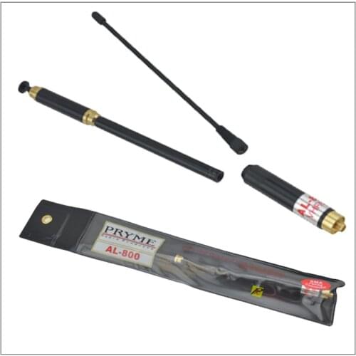 PRYME AL-800 AL 800 AL800 SMA-F SMA-Female Telescopic VHF/UHF Dual Band High Gain Extendable Antenna(SMA-Female Connector)