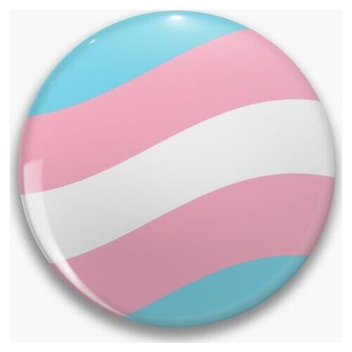 Transgender Pride Flag Soft Button Pin Lover Clothes Funny Creative Gift Lapel Pin Cartoon Fashion Brooch Badge Decor Hat