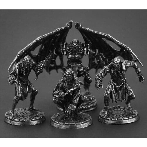 Vintage White Brass Kindred Vampire Soldier Models Desktop Ornaments Decors Game Toys Miniatures Figurines Accessories Men Gifts