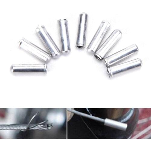 100 PCS Silver Color Wholesale Bicycle Bike Shifter Brake Cable Tips Caps End Crimp Tool Accessories