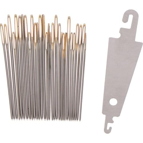 30pcs 3.4/3.7/4.1CM Gold Eye Needle Leather Hand Sewing Needles Embroidery Tapestry Home Wool DIY Sewing Needles