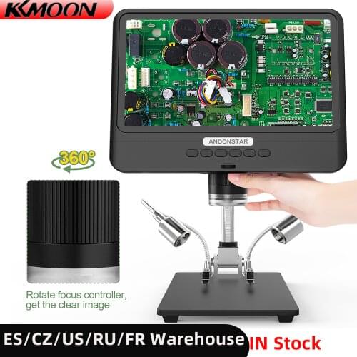 8.5 Inch LCD Display Screen 5X-1200X Digital Microscope 1280 * 800 Adjustable 1080P Scope Soldering Tool with Two Fill Lights
