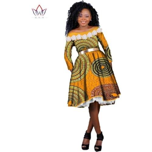 African Dresses for Women New Designs Women Dress Blusas Dashiki for Women Long Sleeve Dress Plus Size African Clothing WY657