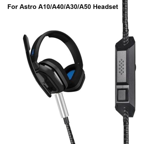 Audio Cable Black Headset Extension Cord Mute Volume Control With Microphone For Astro A10/A40/A30/A50 Audio Cable With Mic