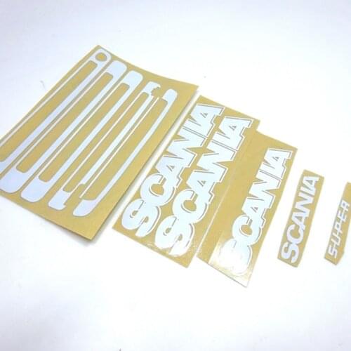 Remote Control Car 1/14 Rc Truck Scania Tractor Grille Grimace Sticker White