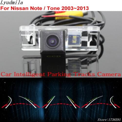 Car Intelligent Parking Tracks Camera FOR Nissan Note / Tone 2003~2013 / HD CCD Car Back up Reverse Camera Rear View Camera