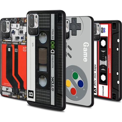 Phone Case For Xiaomi Redmi Note 9S 9 8 10 Pro Max 9C 7 8T 9T 9A 7A K40 8A TPU Coque Retro Vintage Camera Cassette Music Battery