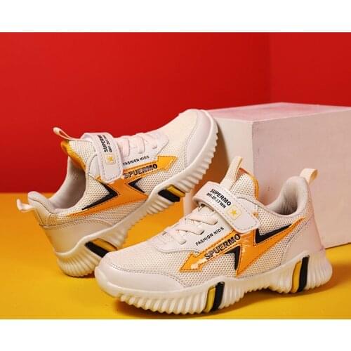 Autumn Kids Shoes Boys Sneakers Breathable Patchwork Hook&Loop Sport Running Children Shoes For Girls Casual Shoes 2020