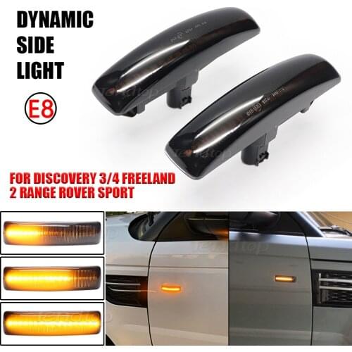 Dynamic Blinker LED Side Light Turn Signal Sequential Repeater Lamp For Land Rover Range Rover Sport Discovery 3 4 Freeland 2