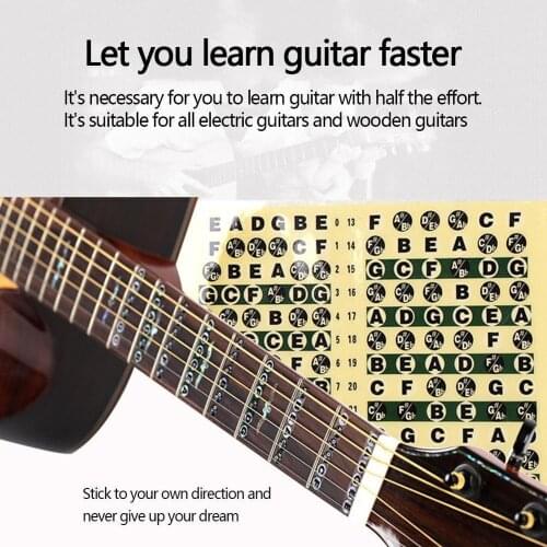 Guitar Sticker Acoustic Electric Fingerboard Notes Map 6 String Labels Accessories for Guitarra Learning