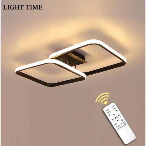 Black Led Chandeliers Lighting For Living room Dinning room Bedroom Balcony Corridor Square Surface Mounted Chandelier Fixtures