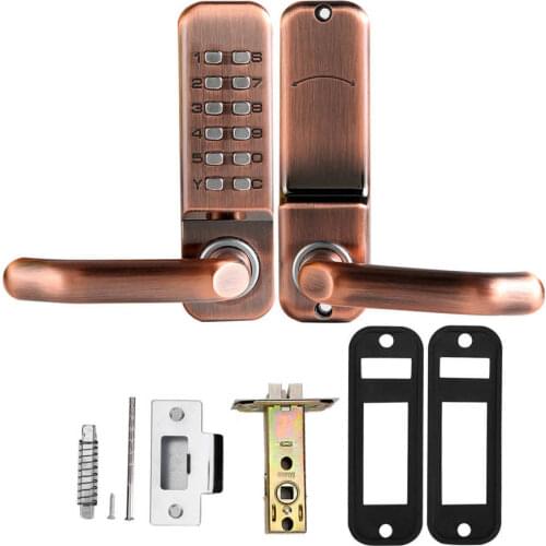 Mechanical Smart Digital Push Button Door Lock Home Keypad Code Password Combination Lock Waterproof Zinc Alloy Door Handle Lock