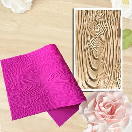 Minsunbak Simulation big bark ring texture fondant cake lace printing die DIY Cake border decoration silicone mold