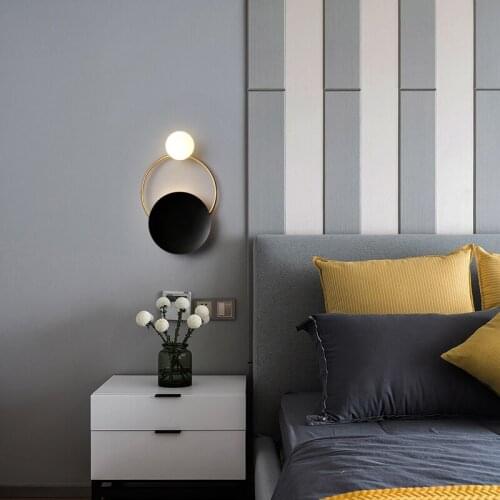 Simple creative light luxury dining room living room wall lamp modern villa duplex building bedroom wall lamp