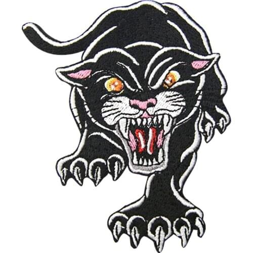 The Roaring Carnivorous Panther Patch Embroidered Applique Badge Iron On Sew On Emblem
