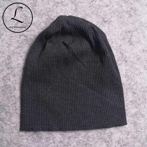 Casual Cotton Ribbed Beanies Hats And Caps For Women Men New Autumn Winter slouch Skullies Hats Ladies Plain Oversize Gorras