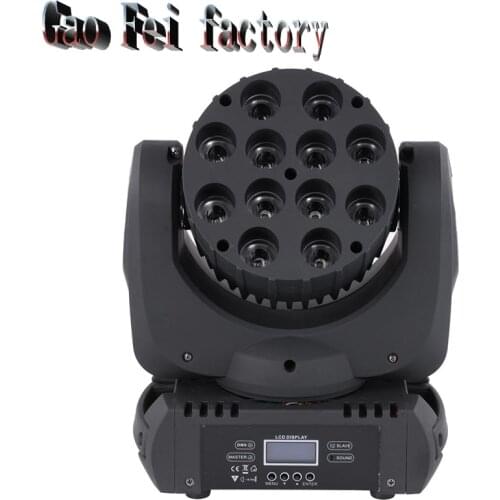 Led Moving Head Light DMX Wash 12X12W RGBW 4In1 Mobile Beam Stage Christmas Party Effect For Disco Dj Concert Show