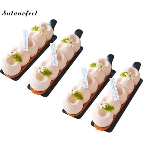 Silicone Cake Mold French Mousse Moulds Chocolate Jelly Mold Long Strip Shaped Baking Form Pan Candy Bar Supplies for Party