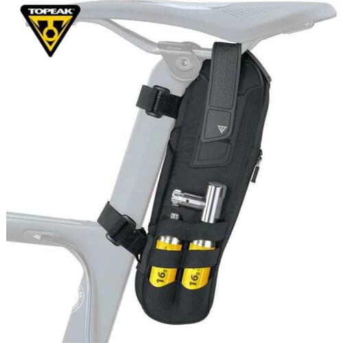 Topeak Tri-BackUp Tirebag Bicycle Saddle Pannier Cycling Spare Tubular Tire Bag Road Bike Triathlon Pack MTB Top Tube Gear Pouch