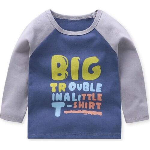 Girls Tops Childrens Wear Cartoon Print For Kids Long-Sleeved Cartoon Print T-shirt Baby Clothes Infants Clothing