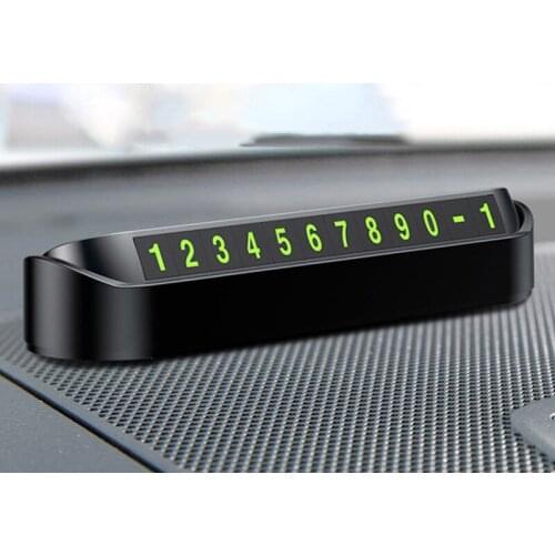 New Car Styling Temporary Parking Card Luminous Phone Number Card Plate Sticker Auto Cards Park Plate Car Styling Elegant