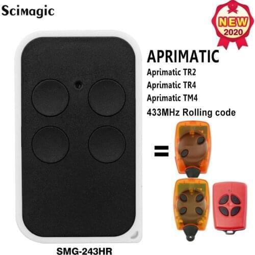 1pcs APRIMATIC TR2 TR4 TM4 garage remote control replacement 433.92MHz rolling code door control remote command transmitter