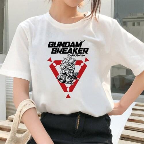 Anime Gundam Breaker Print Women Tshirts Mech Robot Mecha Japan Harajuku Gunpla Tshirt Female Casual Camisa Tee Tops