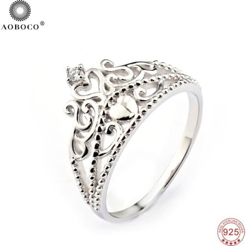 925 Sterling Silver Rings Women Dropshipping Clear Ring Luxury Crown Rings Fashion Jewelry Women Accessories Fit Original Ring