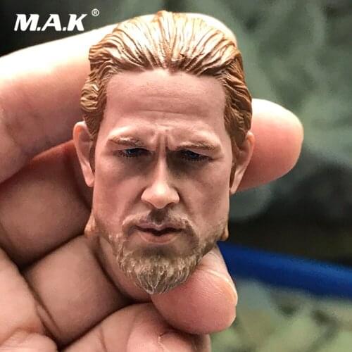 1:6 Scale Male Head Sculpt Accessory Sons Of Anarchy Charlie Hunnam Head Carved Model For 12'' Action Figure Body