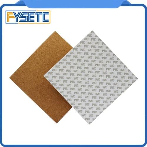 10pcs Adhesive Cork Sheets Square 220x220mm For Ender-3 Wan Hao i3 Anet A3 A6 Heated Bed Hot Plate With Tape Thermal Cork Plate