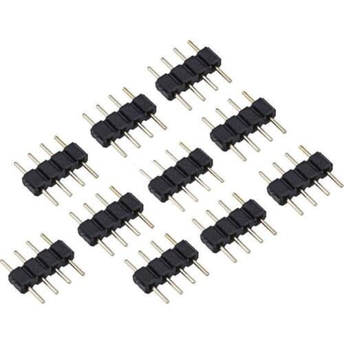 100Pcs 4PIN RGB LED strip light Free Welding accessories plugs For 3528 2835 5050 LED Strip lamp