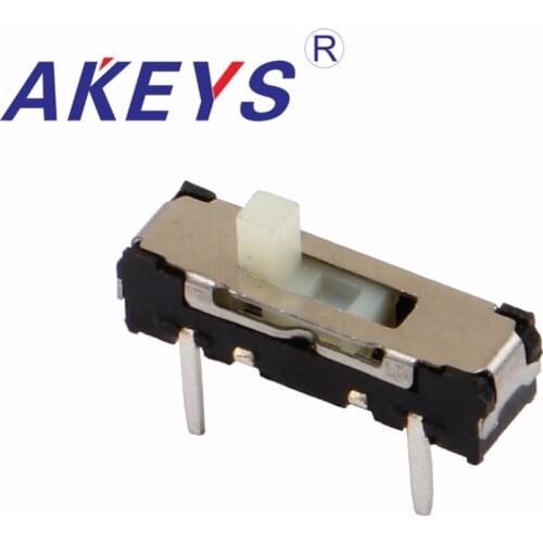 100PCS MSS-13D21 MINI slide switch 1P3T DIP 4 pin 3 position mini toggle switches handle white MSS-13D18